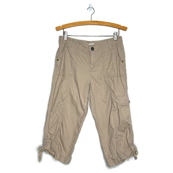 Fashion Bug Vintage Capri Khaki Tan Pants Women’s Size 8 - Picture 1 of 9